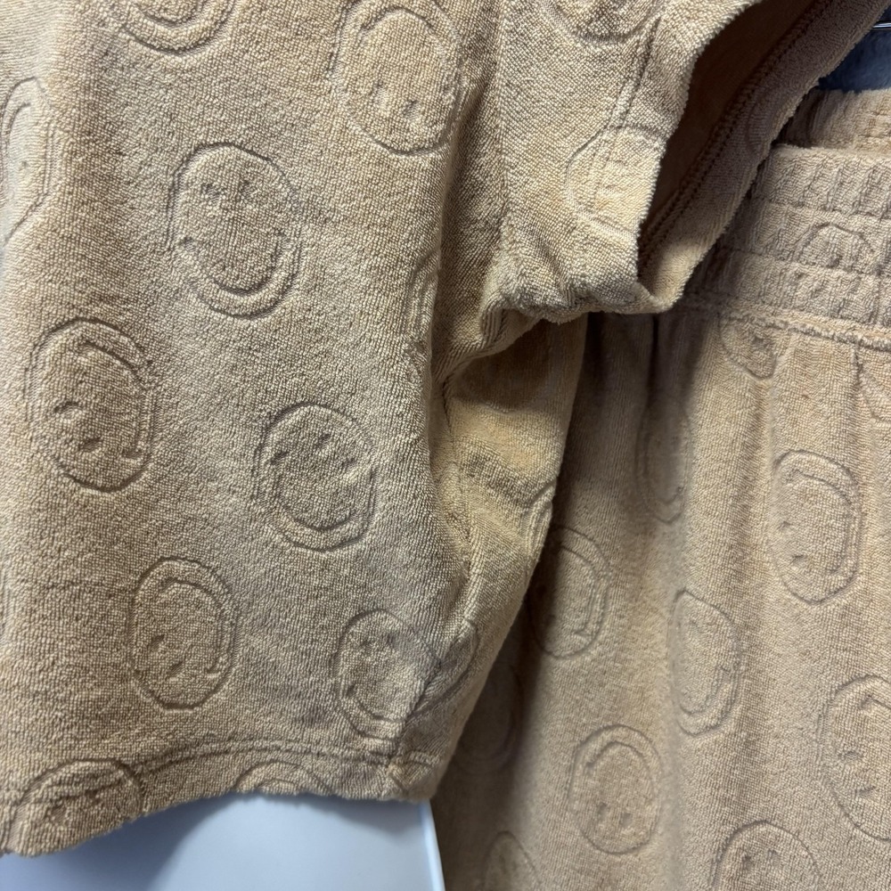 OFFLINE Aerie 2 Pc Terry Cloth Smiley Set, Medium Top, Large Pants Tan Wide Leg - Picture 7 of 14